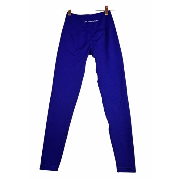 Alphalete amplify leggings Sz Small Blue High Rise Butt Scrunch Gym Yoga Lifting - Picture 4 of 7